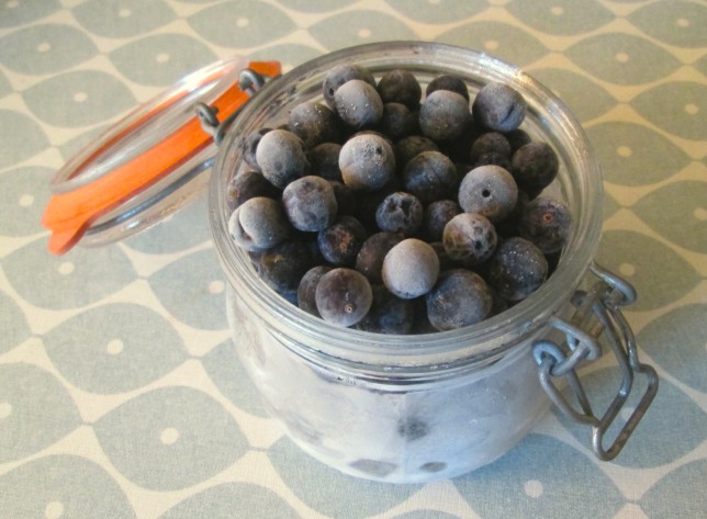 Sloes from the freezer
