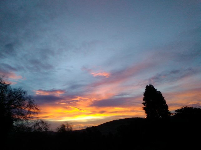 Sun rise in Wicklow