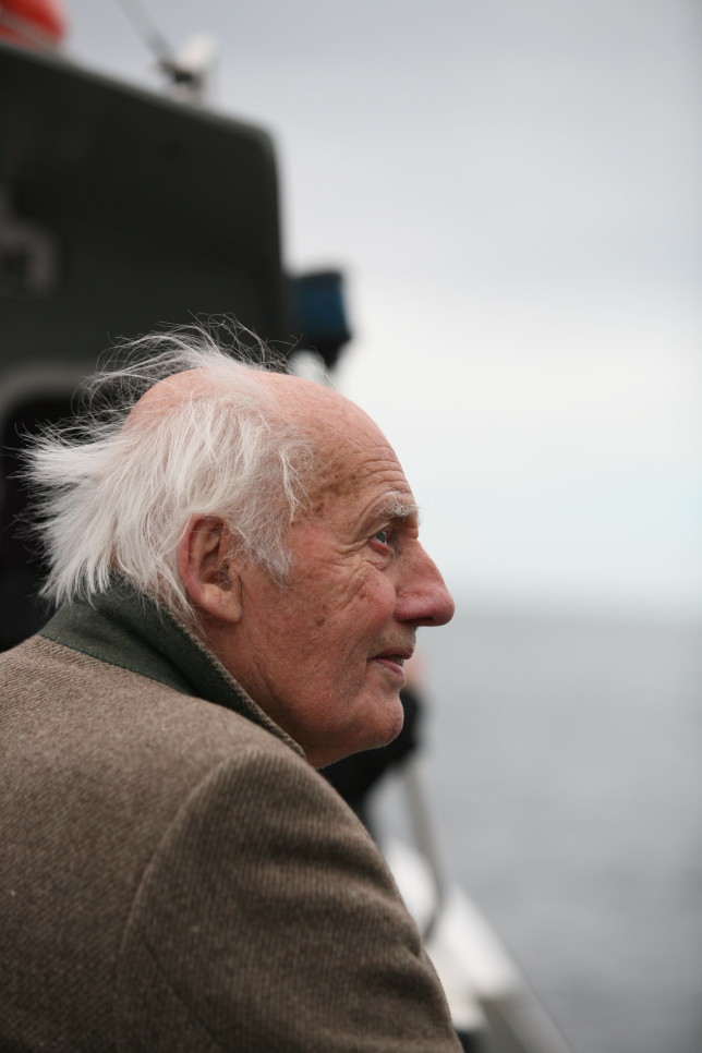 My Grandad in his element, taking in all the Sea Life