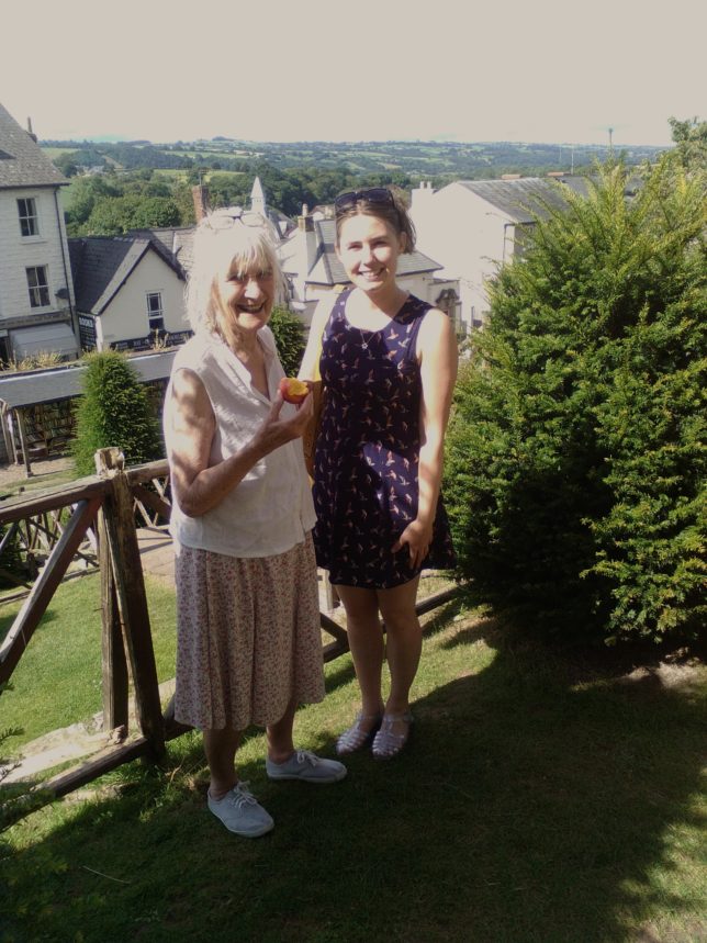 Granny came to help me move into my new flat.